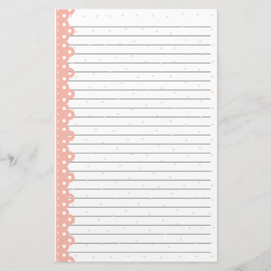 Papeterie Bordure de dentelle mignonne Saint Valentin Lined (Devant)