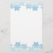 Papeterie Bordure de flocon de neige bleu clair (Devant)