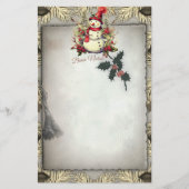 Papeterie Bordure de Noël de Buon Natale Snowman (Devant)