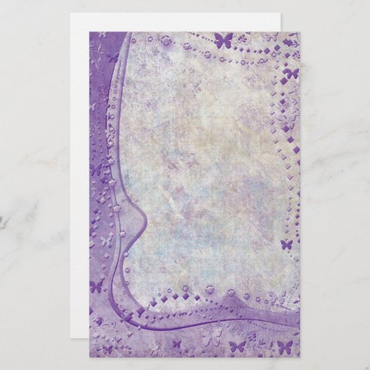 Papeterie Bordure de papillon pourpre (Devant / Derrière)