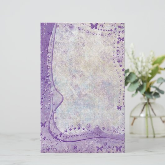 Papeterie Bordure de papillon pourpre (Debout devant)