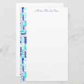 Papeterie Bordure de typographie de Merci multilingue mariag (Devant / Derrière)