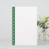 Papeterie Bordure des plumes de paon (Debout devant)