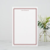 Papeterie Bordure Double Marron Minimal (Debout devant)
