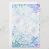 Papeterie Bordure florale soignée (Devant / Derrière)