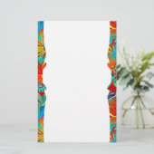 Papeterie Bordure florale tropicale (Debout devant)