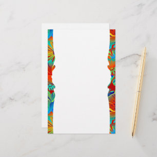 Papeterie Bordure florale tropicale