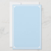 Papeterie Bordure grecque blanche et bleu pâle (Devant)