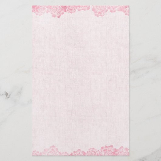 Papeterie Bordure rose vintage (Devant)