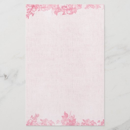 Papeterie Bordure rose vintage (2) (Devant)