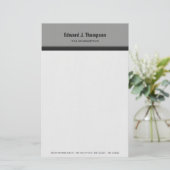 Papeterie Bordure simple gris (Debout devant)