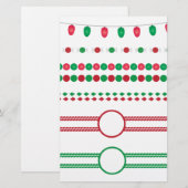 Papeterie bordures de noël cadre vacances (Devant / Derrière)