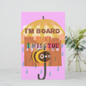 Papeterie Bored Bee : Une Humeur De Jour De Pluie. "Tu me ma (Debout devant)