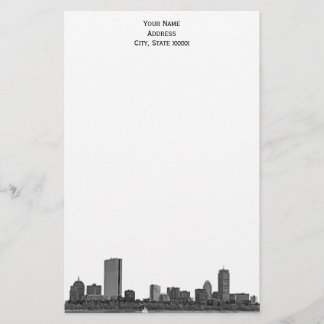 Papeterie Boston Skyline Etched 01