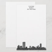 Papeterie Boston Skyline Etched 01 (Devant / Derrière)