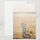 Papeterie Botte de tournesol de l'Ouest patiné (Devant / Derrière)