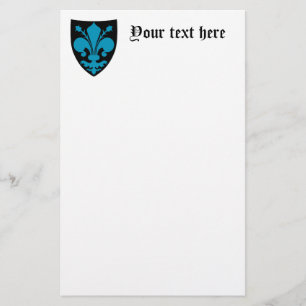 Papeterie Bouclier médiéval élégant de Fleur De Lis