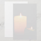 Papeterie Bougie de Noël (Devant / Derrière)