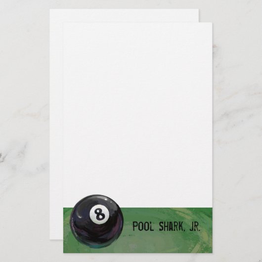 Papeterie Boule 8 (Devant / Derrière)