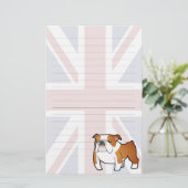 Papeterie Bouledogue de l'anglais de bande dessinée d'Union (Debout devant)