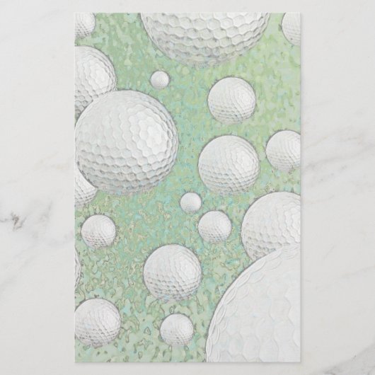 PAPETERIE BOULES DE GOLF ABSTRAITES (Devant)
