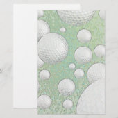 PAPETERIE BOULES DE GOLF ABSTRAITES (Devant / Derrière)