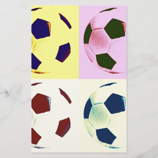 Papeterie Boules de soccer pop art (Devant)