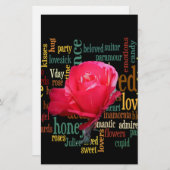 Papeterie Bouquet d'amour : Une expression sincère (Devant / Derrière)