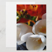 Papeterie bouquet de freesias (Devant / Derrière)