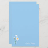 Papeterie Bouquet de simples marguerites blanches Mason Jar (Devant / Derrière)