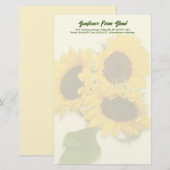 Papeterie Bouquet de tournesol - Document d'affaires personn (Devant / Derrière)