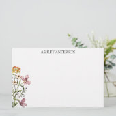 Papeterie Bouquet Fleur sauvage d'aquarelle #1 Nom personnal (Debout devant)