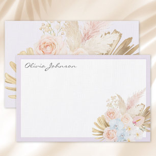 Papeterie Bouquet Floral Tropical Fleur Pretty Monogrammé