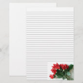 Papeterie Bouquet Red Roses - petites lignes optionnelles (Devant / Derrière)