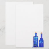 Papeterie Bouteilles en verre bleu (Devant / Derrière)