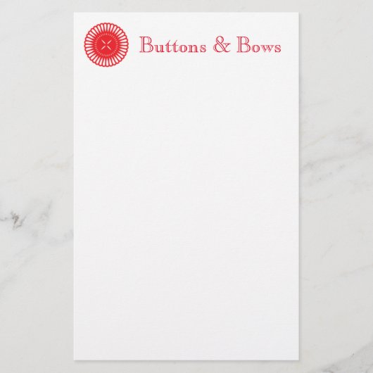 Papeterie Bouton rouge (Devant)