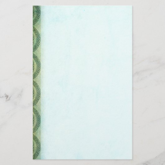 Papeterie Boutons celtiques verts (Devant)