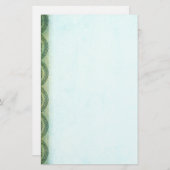 Papeterie Boutons celtiques verts (Devant / Derrière)