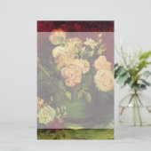 Papeterie Bowl avec Peonies et Roses par Vincent van Gogh (Debout devant)