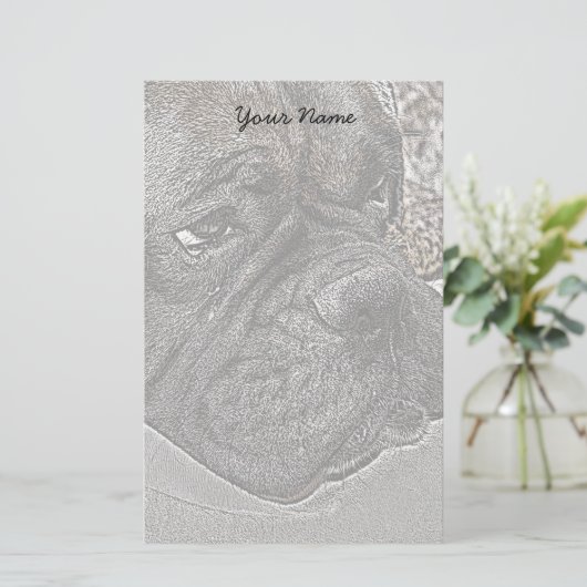 Papeterie Boxe Dog stationnaire (Debout devant)