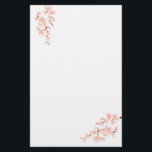 Papeterie Branche des cerisiers en fleurs Papier à lettres<br><div class="desc">Élégante branche de cerisier en fleurs Papier à lettres</div>
