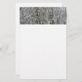 Papeterie Branches couvertes de neige Abstraite hivernale (Devant / Derrière)