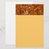 Papeterie Branches de feuilles d'érable I Automne orange (Devant / Derrière)