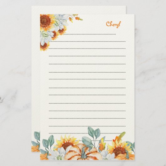 Papeterie Bridesmaid Mariage Fall cadeau à thème (Devant / Derrière)