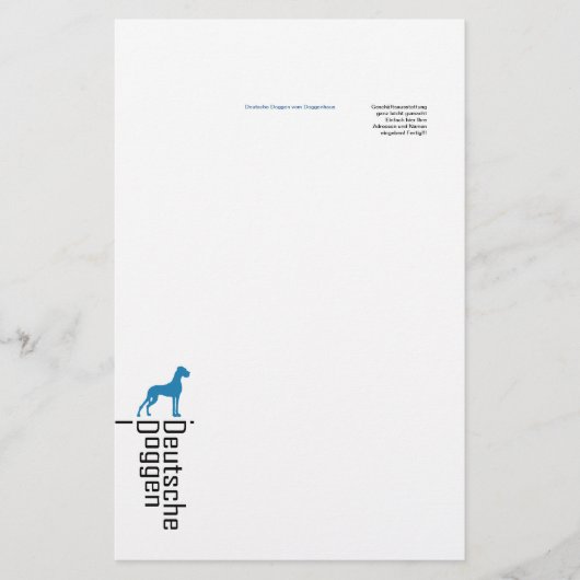 Papeterie Briefpapier Deutsche Doggen (Devant)