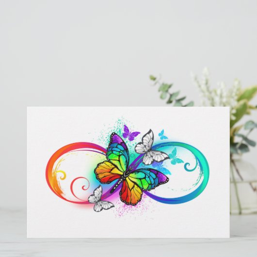 Papeterie Bright infinity with rainbow butterfly (Debout devant)