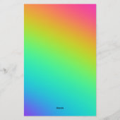 Papeterie Bright Rainbow Gradient Wedding Programme (Dos)