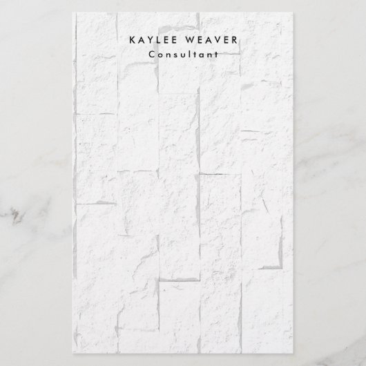 Papeterie Briques murales minimalistes sophistiquées profess (Devant)