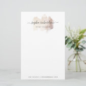 Papeterie Brouillon Chic | Faux Rose Gold en blanc (Debout devant)