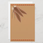 Papeterie Brown fanée de plumes (Devant / Derrière)